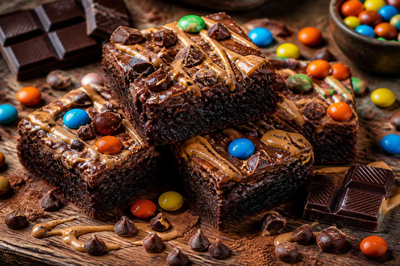 Brownies aux friandises, beurre d'arachide et chocolat : recette gourmande