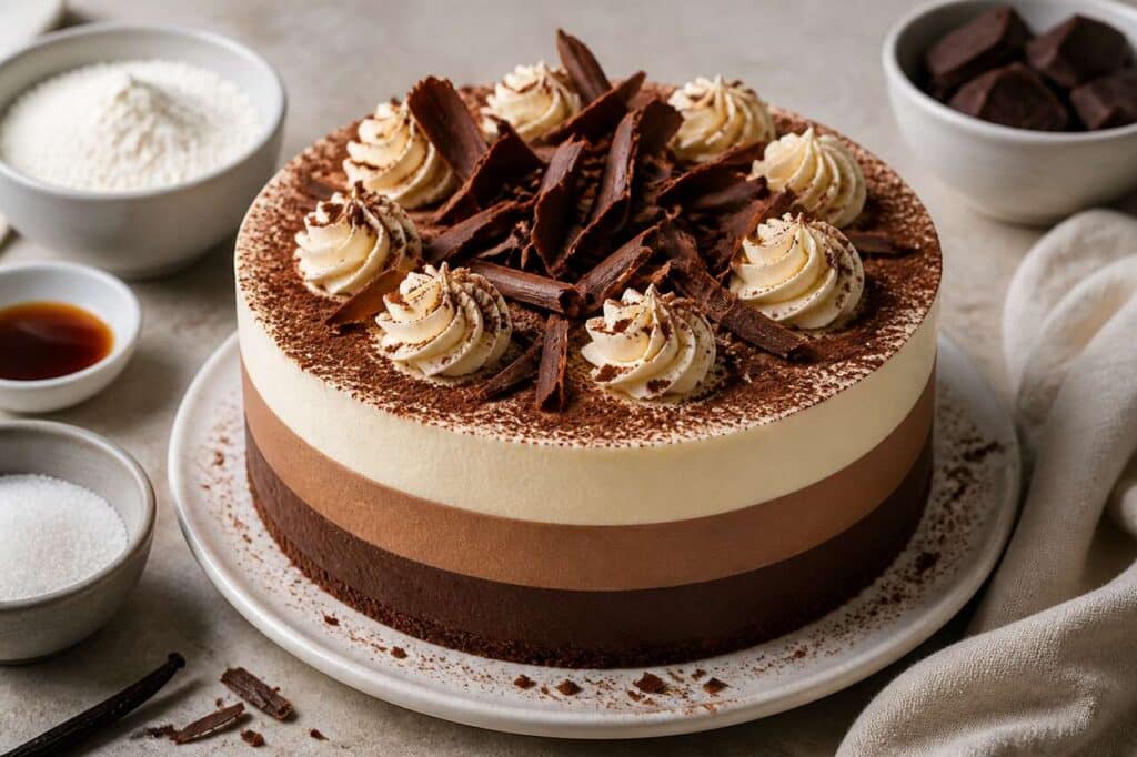 Recette facile : layer cake aux 3 chocolats