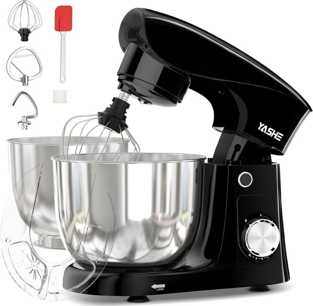 Test : robot pâtissier YASHE 1500W, 2 bols inox