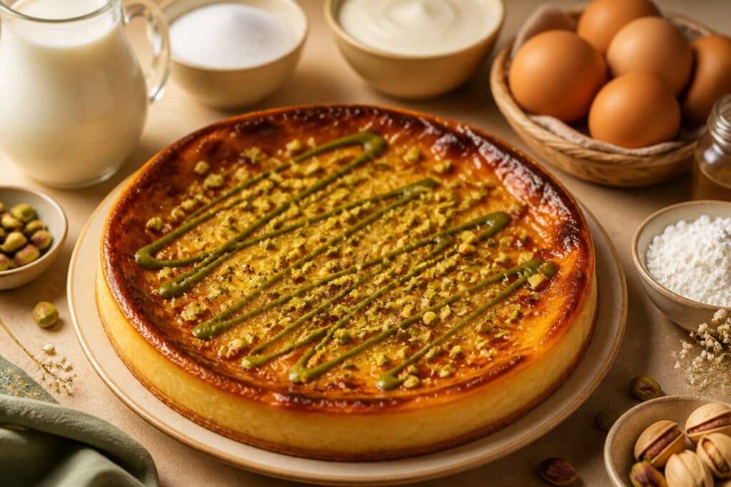 Flan pâtissier à la pistache : recette gourmande et facile
