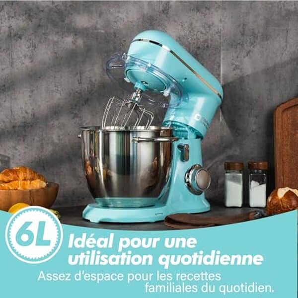 Découvrez notre test complet du robot pâtissier Kitchen in the box 6L avec pétrin 1300W. Performances, caractéristiques et avis pour bien choisir votre robot de cuisine.