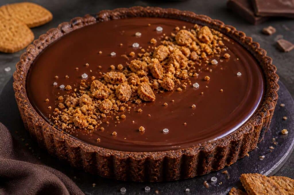 Recette tarte chocolat spéculoos délicieuse
