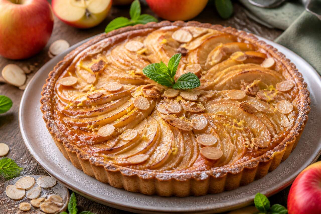Recette de tarte amandine aux pommes : la meilleure tarte amandine maison