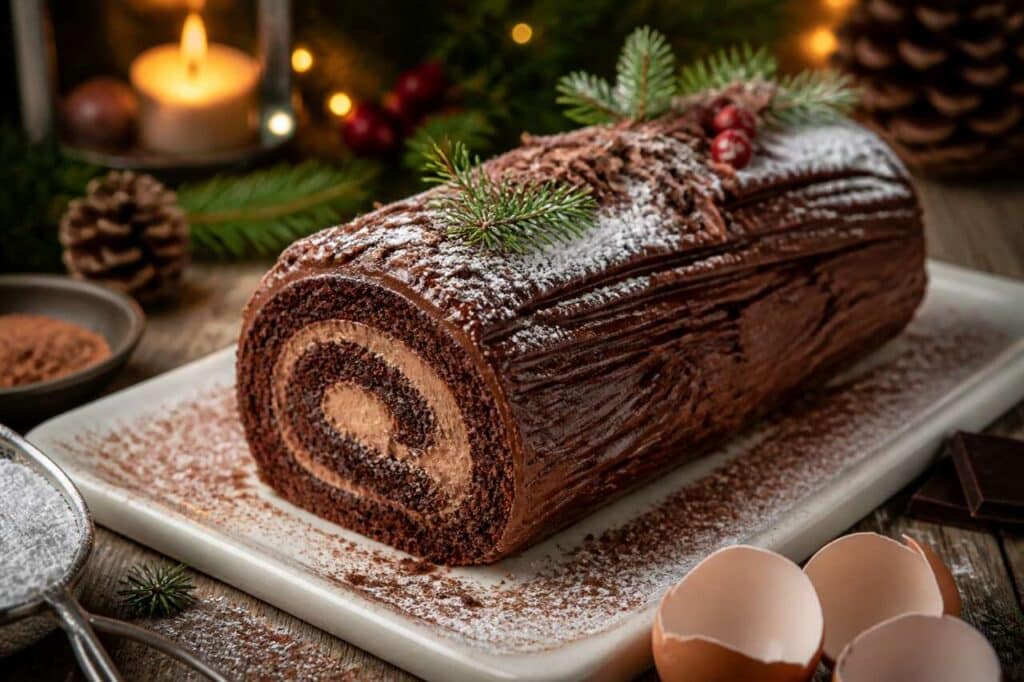 Recette de bûche de Noël traditionnelle