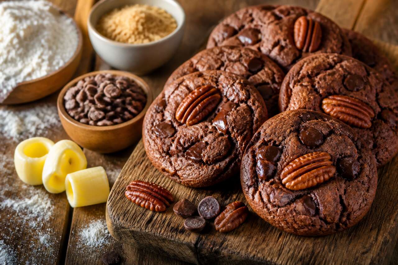 Recette de biscuits chocolat pacanes