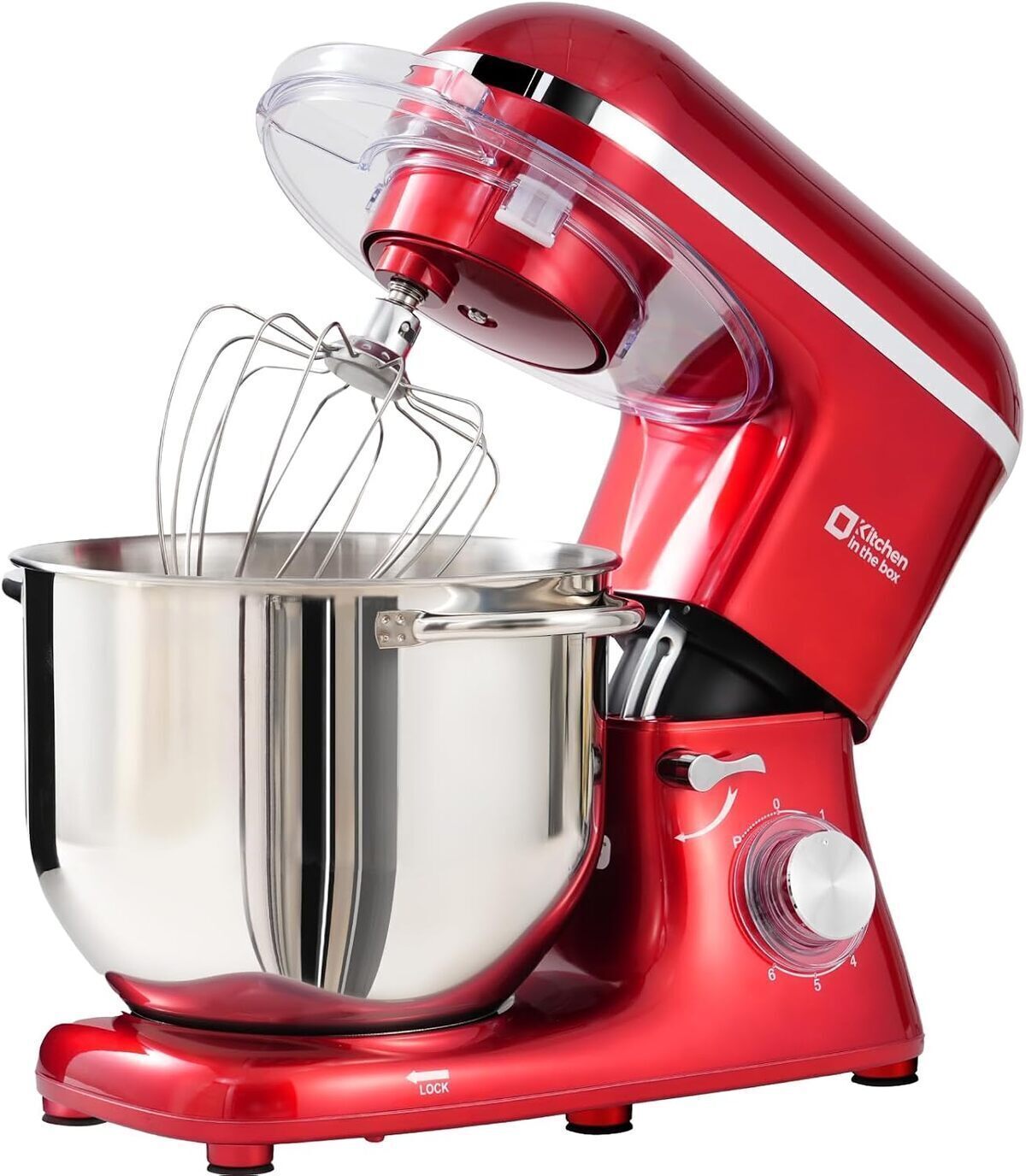 Test du robot pâtissier Kitchen in the Box 1400W rouge : avis complet et performances