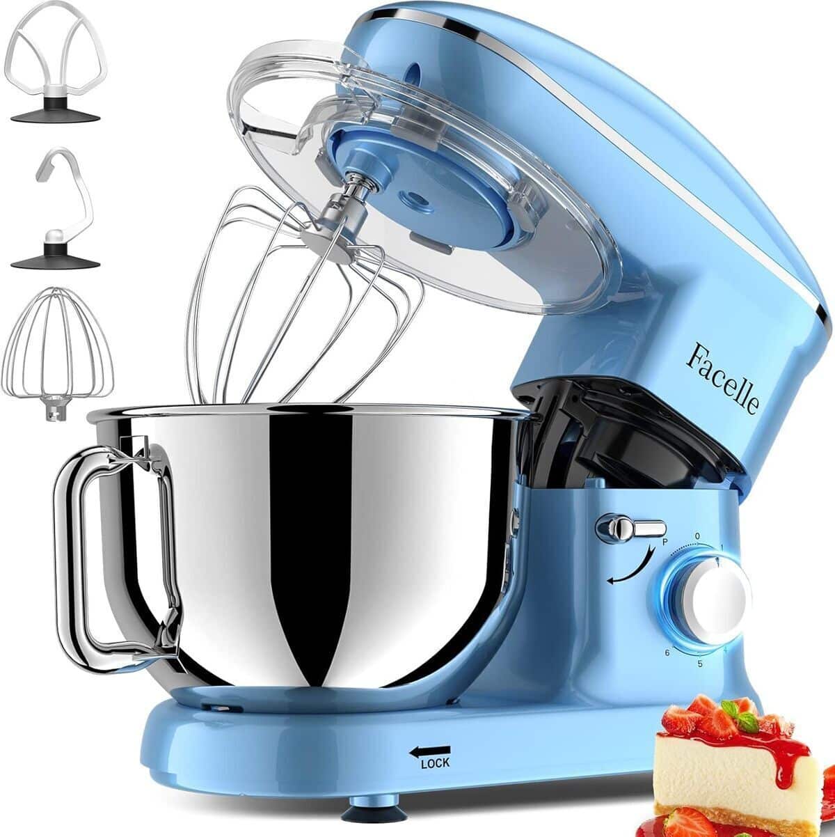 Test : robot pâtissier Facelle 1500W 6, 2L (bleu)