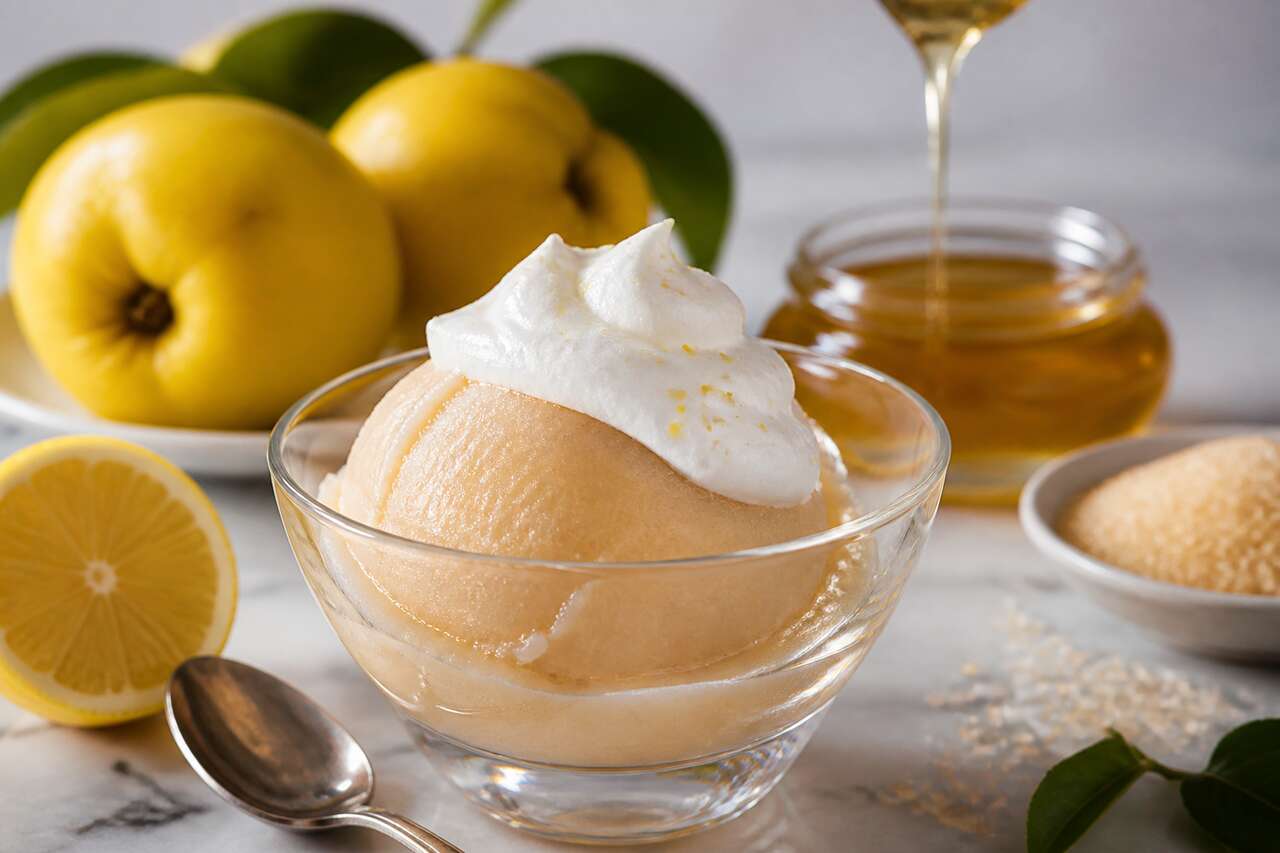Sorbet aux coings : recette gourmande et rafraîchissante